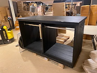 Kast met kledingstang, zwart - afbeelding 1 van  5