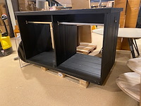 Kast met kledingstang, zwart - afbeelding 2 van  5