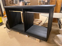 Kast met kledingstang, zwart - afbeelding 3 van  5