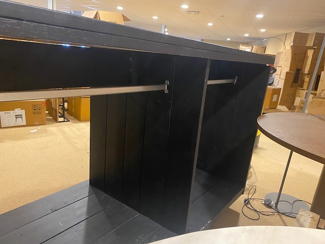 Kast met kledingstang, zwart - afbeelding 5 van  5