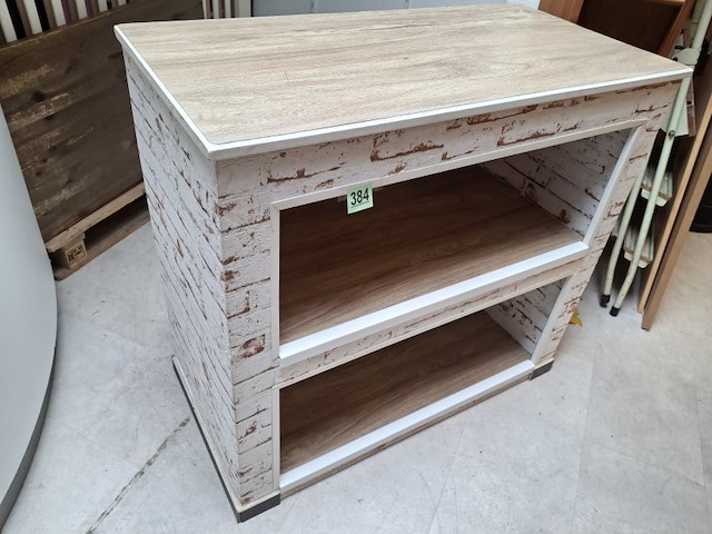 Kast met steenlook behang 100 x 50 x 92 cm - afbeelding 3 van  3