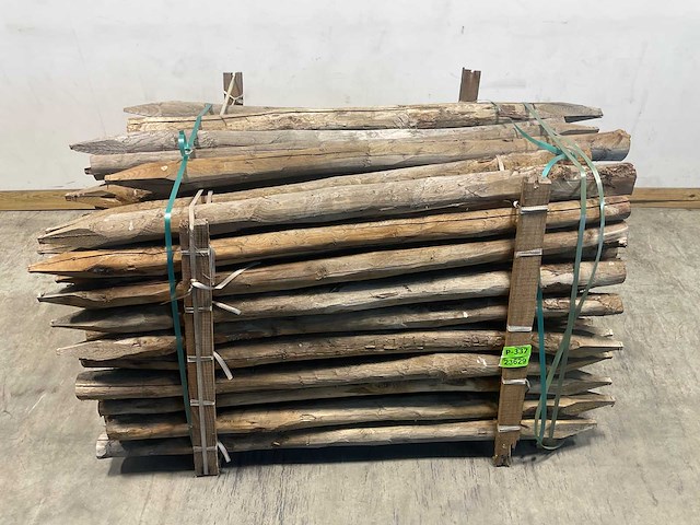 Kastanje paal rond 180x8-10 cm (37x) - afbeelding 2 van  6