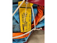 Kasteel oranje/wit springkussen - afbeelding 4 van  5