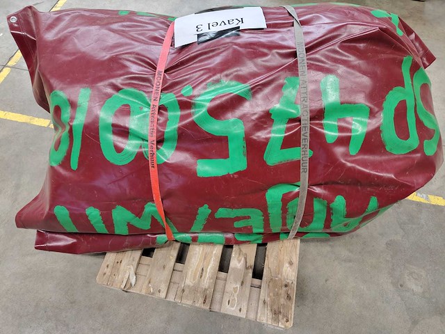 Kasteel oranje/wit springkussen - afbeelding 5 van  5