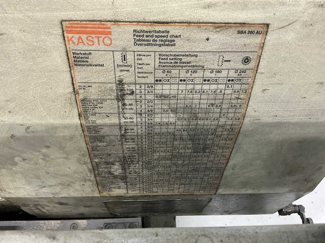 Kasto sba260 au horizontale bandzaagmachine - afbeelding 7 van  7