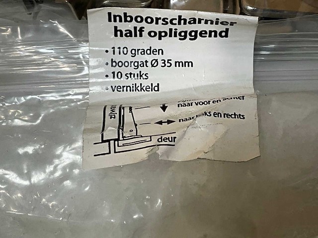 Kastscharnier half opliggend (80x) - afbeelding 4 van  7