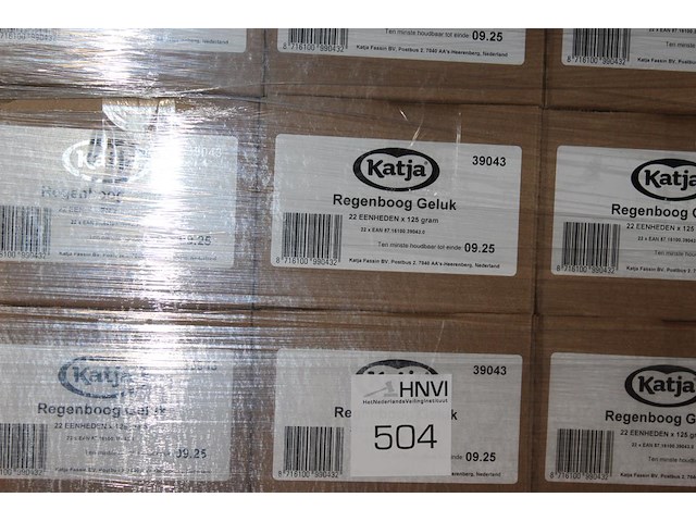 Katja regenboog geluk op pallet. 90 dozen a 22 zakjes. tht 9-25. - afbeelding 2 van  2