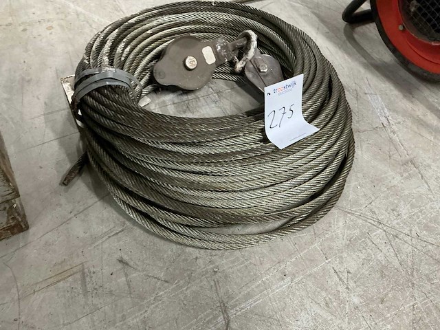 Katrol met staalkabel - afbeelding 3 van  4