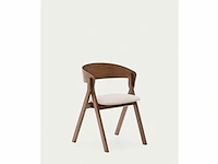 Kave home stoel godia essenhoutfineer en rubberhout wengé (6x)