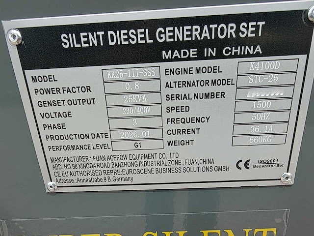 Kawakenki - 2026 - kk25-iii-sss - stroomgenerator - afbeelding 18 van  18