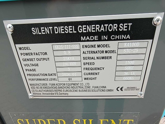 Kawakenki - 2026 - kk25-iii-sss - stroomgenerator - afbeelding 5 van  6