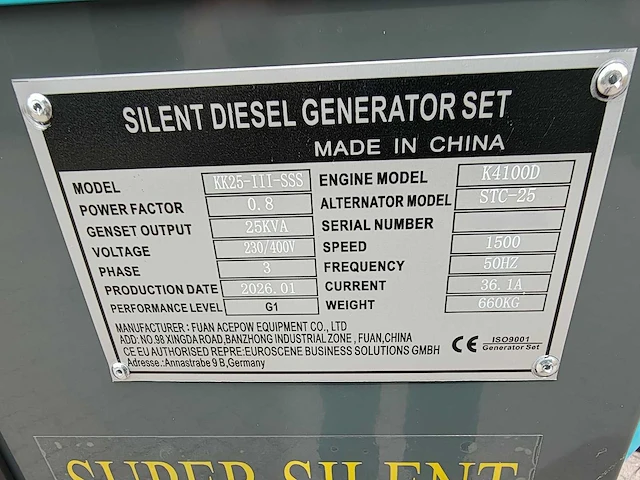 Kawakenki - 2026 - kk25-iii-sss - stroomgenerator - afbeelding 12 van  14