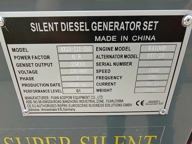 Kawakenki - 2026 - kk25-iii-sss - stroomgenerator - afbeelding 16 van  17
