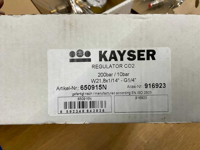 Kayser reduceerventiel voor gasfles (3x) - afbeelding 3 van  3