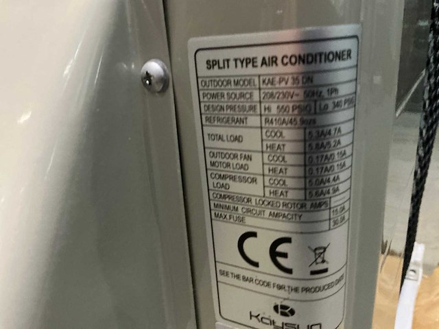 Kaysun kae-pv 35 airconditioning outdoorunit - afbeelding 6 van  6