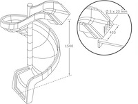 Kbt kunststof spiraalglijbaan geel - 150cm - afbeelding 4 van  4