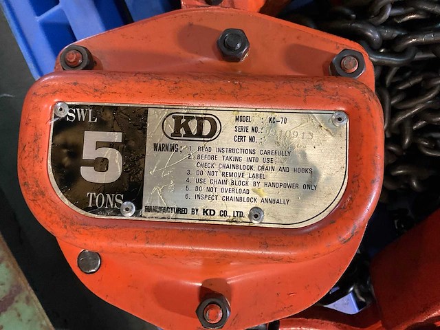 Kd kc 70 kettingtakel - afbeelding 2 van  2
