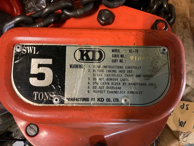 Kd kc 70 kettingtakel - afbeelding 1 van  1