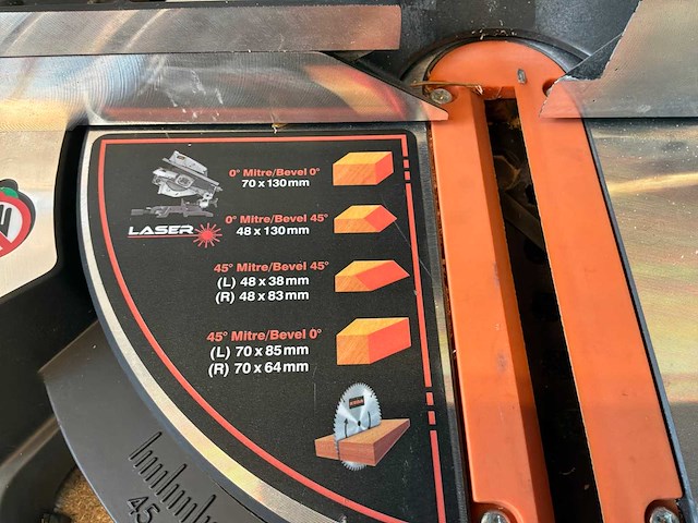 Keda m1dx-254a afkort / tafelzaag machine - afbeelding 1 van  4