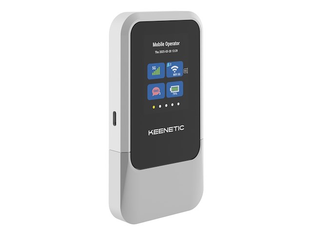 Keenetic roamer 5g mobiele 5g router wifi 6 hotspot 4000 mah batterij unlocked display kn5210 - afbeelding 1 van  6