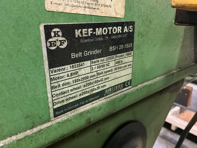 Kef motor bsh 20-150x bandschuurmachine - afbeelding 2 van  10