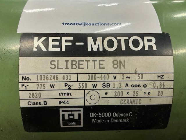 Kef-motor slibette 8n dubbelsteens slijpmachine - afbeelding 9 van  10