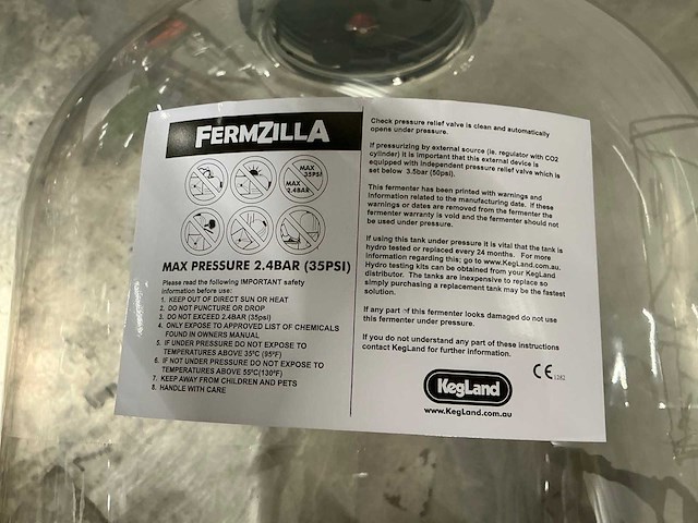 Kegland gistingvat fermzilla 55l - afbeelding 5 van  6