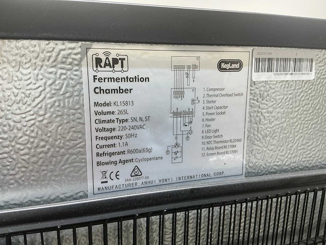 Kegland kl15813 fermentatie koelkast - afbeelding 2 van  8
