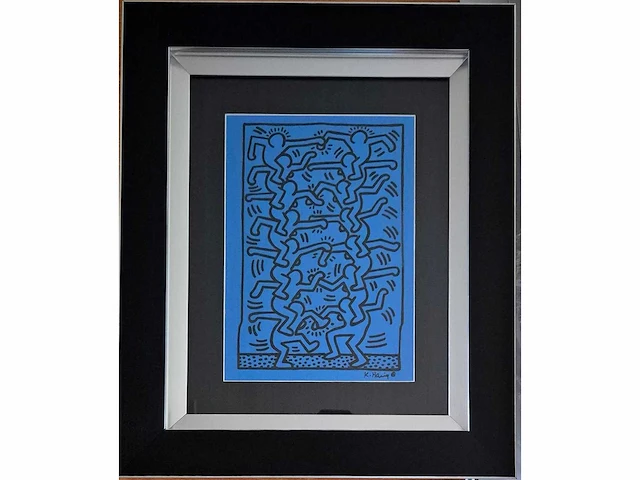 Keith haring - gouache - 50 x 40 - afbeelding 2 van  3