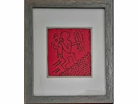 Keith haring - gouache - 50 x 41 - afbeelding 2 van  4