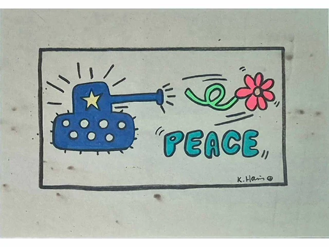 Keith haring - gouache - - afbeelding 1 van  5