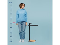 Kela oak handdoekrek vrijstaand zwart - afbeelding 3 van  6