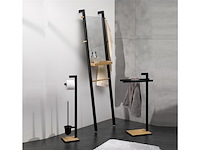 Kela oak handdoekrek vrijstaand zwart - afbeelding 4 van  6