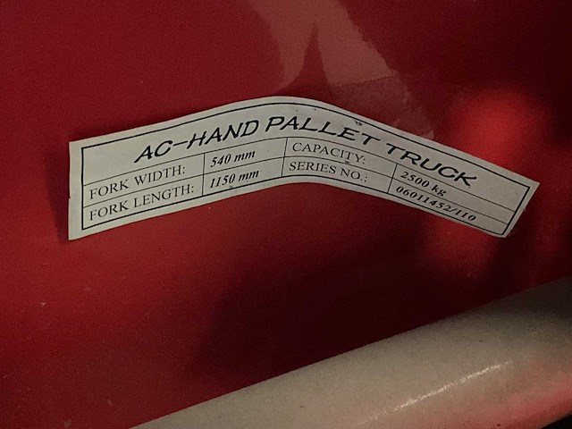 Kelfort hand hydraulische palletwagen - afbeelding 6 van  6