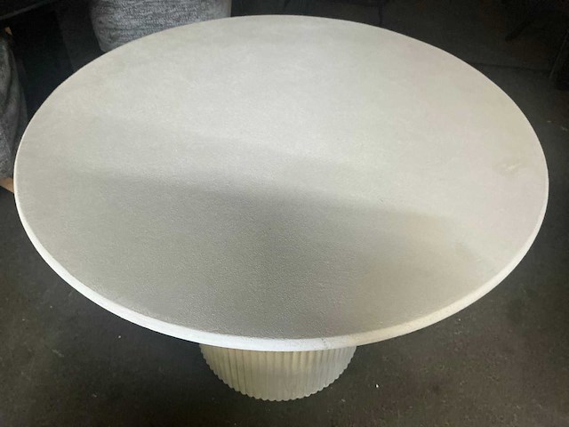 Kelly- wit eetkamertafel 100cm rond - afbeelding 1 van  1