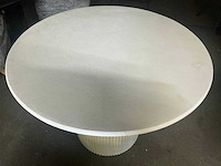 Kelly- wit eetkamertafel 100cm rond - afbeelding 1 van  1