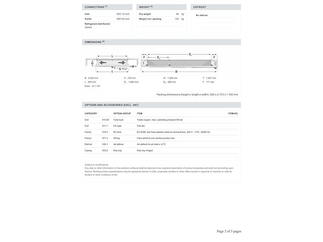 Kelvion kdc 353-4an plafondkoeler cx90 - afbeelding 10 van  10