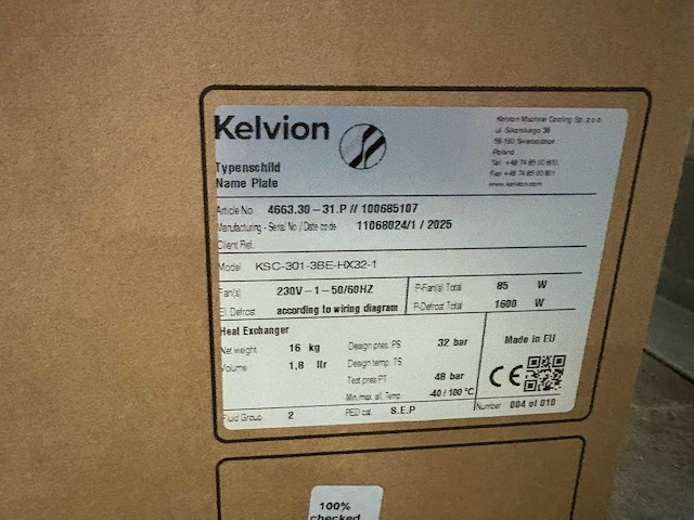 Kelvion ksc 301-3be plafondkoeler co2-90b - afbeelding 4 van  10
