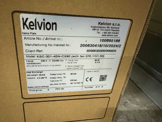Kelvion ksc 301-4bn plafondkoeler co2-90b - afbeelding 7 van  9