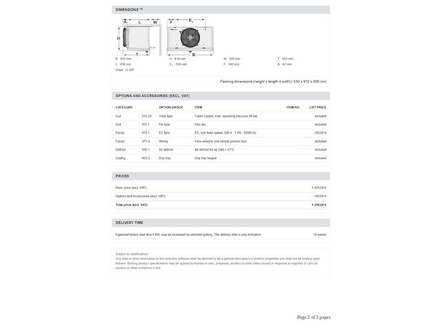 Kelvion ksc 301-4bn plafondkoeler co2-90b - afbeelding 9 van  9
