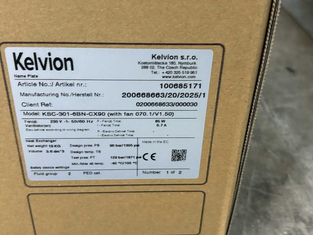 Kelvion ksc 301-6bn plafondkoeler co2-90b - afbeelding 9 van  12