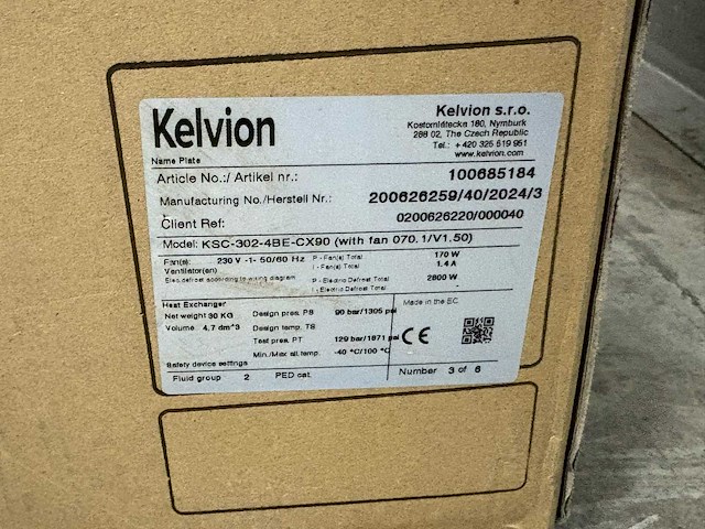 Kelvion ksc 302-4be plafondkoeler co2-90b - afbeelding 7 van  10