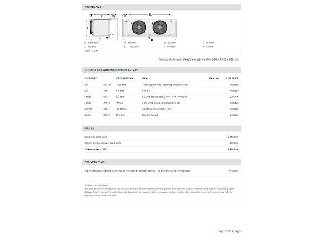 Kelvion ksc 302-6bn plafondkoeler co2-90b - afbeelding 10 van  10