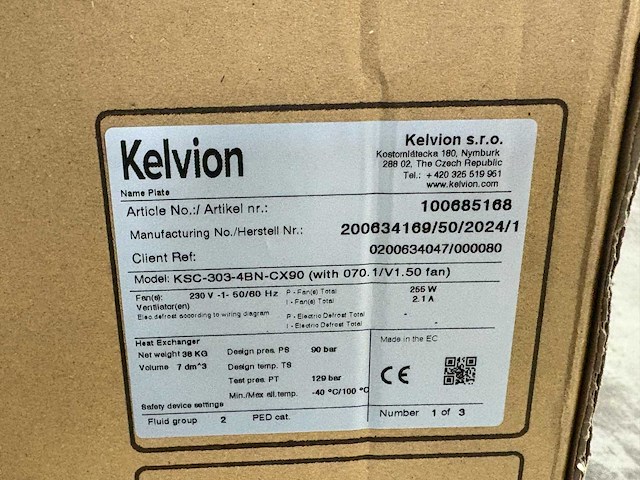 Kelvion ksc 303-4bn plafondkoeler co2-90b - afbeelding 7 van  9