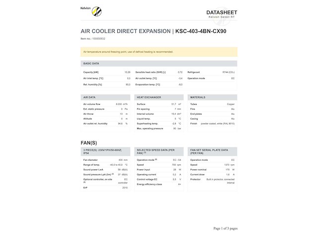 Kelvion ksc 403-4bn plafondkoeler cx90 - afbeelding 9 van  10