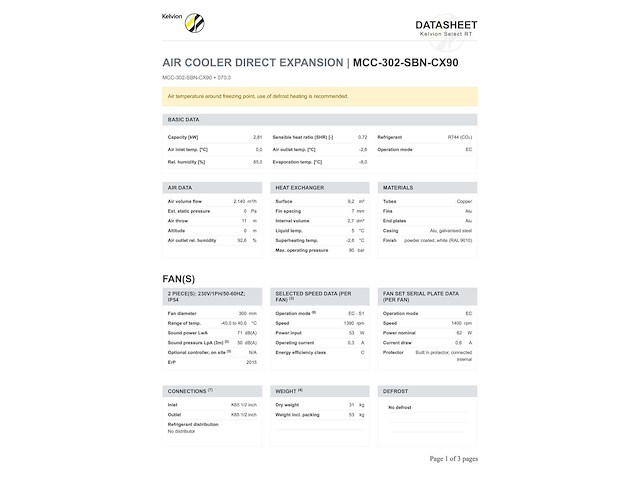 Kelvion mcc 302-sbn plafondkoeler cx90 - afbeelding 7 van  8