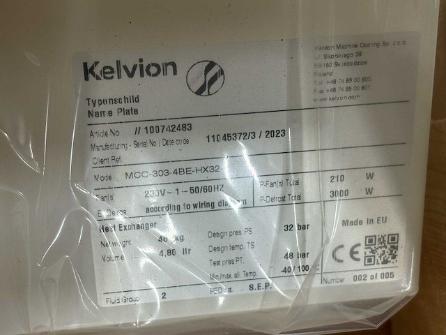 Kelvion mcc 303-4be plafondkoeler hx32 - afbeelding 6 van  9
