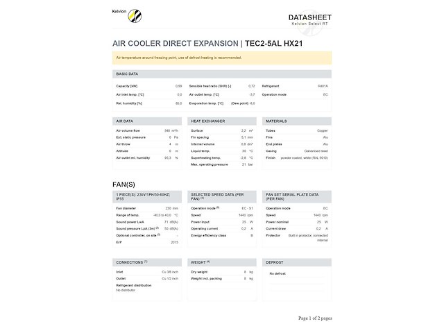 Kelvion tec 2-5 plafondkoeler - afbeelding 8 van  8