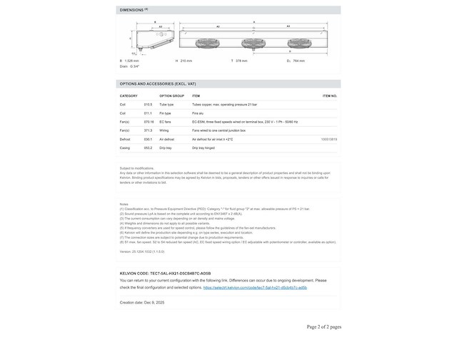 Kelvion tec 7-5 plafondkoeler - afbeelding 7 van  7