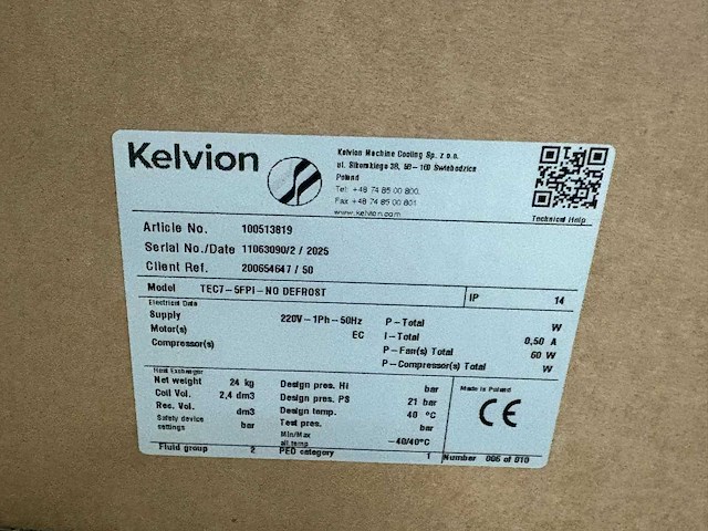 Kelvion tec 7-5 plafondkoeler - afbeelding 4 van  7